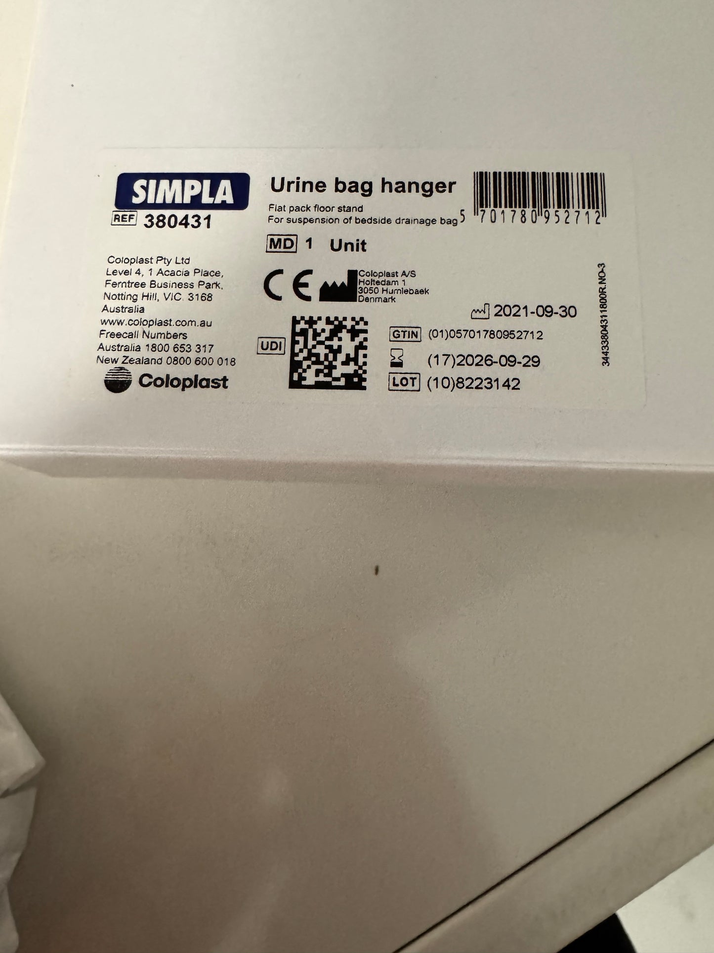Urine Bag Hanger Flat Pack Stand Plastic