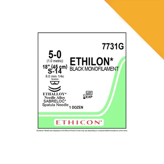 Suture: Ethilon Nylon (Monofilament Nylon) - Pack of 12
