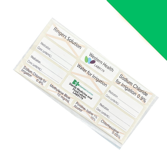 Fluid Drug Label Sheet (Sterile) - Box Of 100