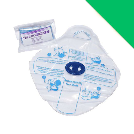 Resuscitation Face Shield with Valve - Pack of 10