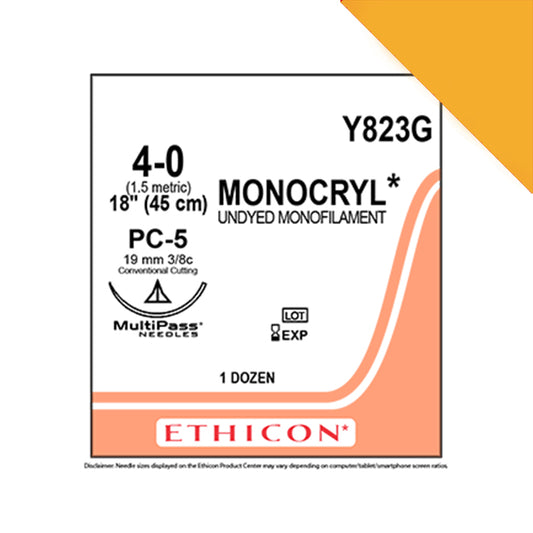 Suture: Monocryl (Monofilament) - Pack of 12