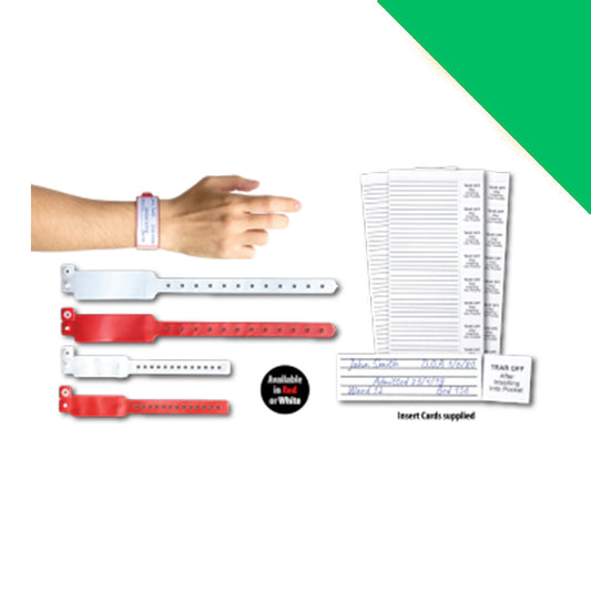 Patient ID Wristband With Card Insert - Box of 250