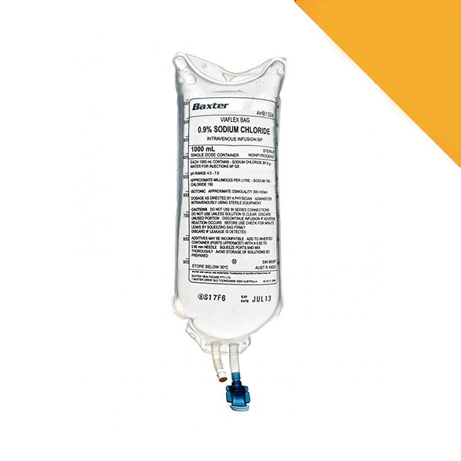 0.9% Sodium Chloride IV Solution (Various Sizes)