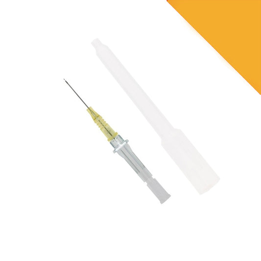 IV Cannula 24G (Yellow) Various Lengths - Box of 50