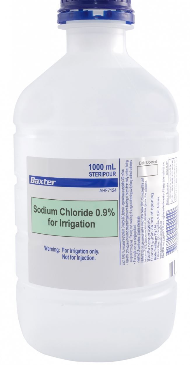 0.9% Sodium Chloride Bottle (Various Sizes)