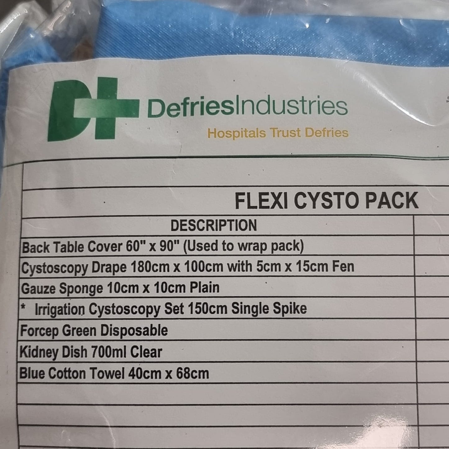 Procedure Packs, STERILE (Various Types)