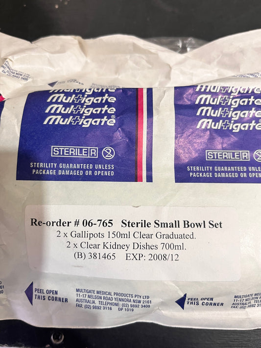 Small Bowl Set, STERILE - Single Pack