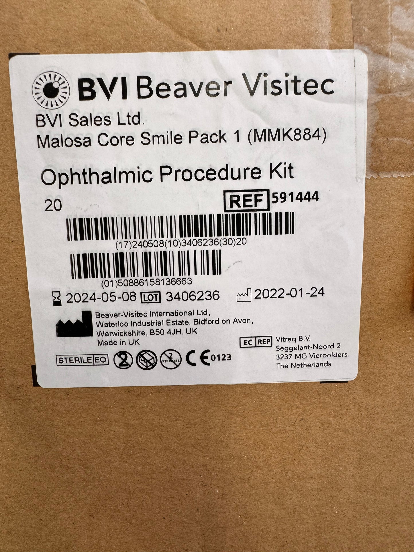 Ophthalmic Procedure Pack, STERILE - Box of 10