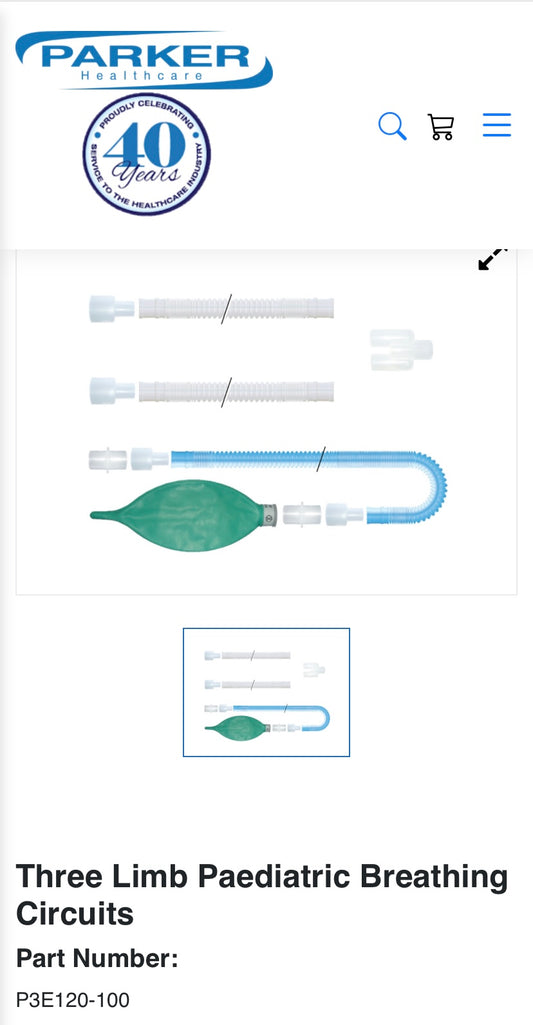 Anaesthetic Breathing Circuit-Paediatric, Disposable