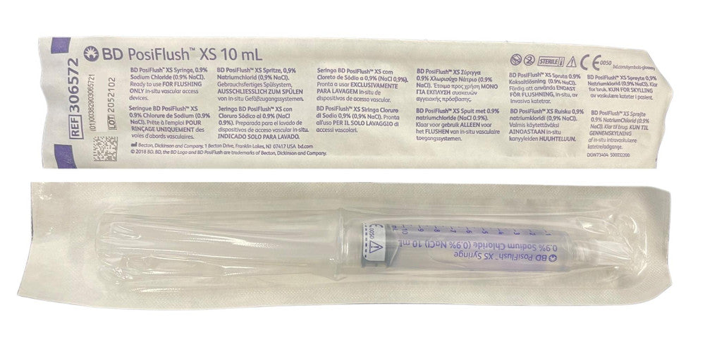 Posiflush Saline XS 10mL Pre-Filled Syringe - Box of 30
