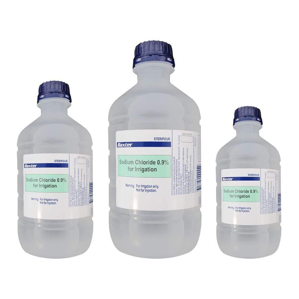 0.9% Sodium Chloride Bottle (Various Sizes)