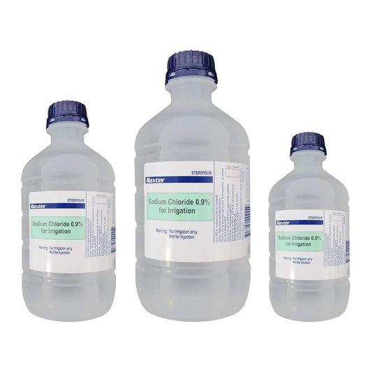 0.9% Sodium Chloride Bottle for Irrigation ONLY (Various Sizes)