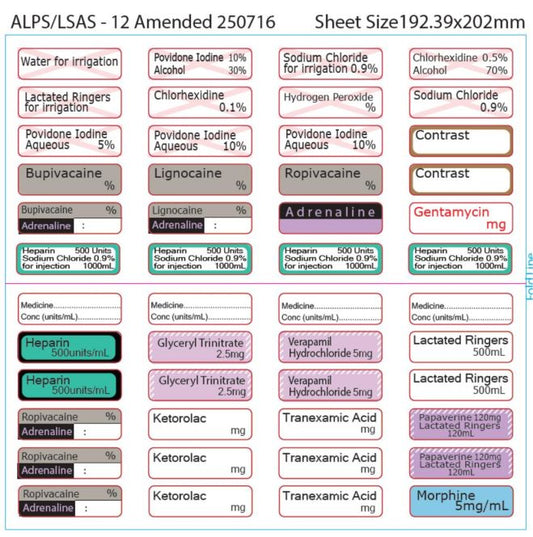 Drug Label Sheet (VARIOUS TYPES)