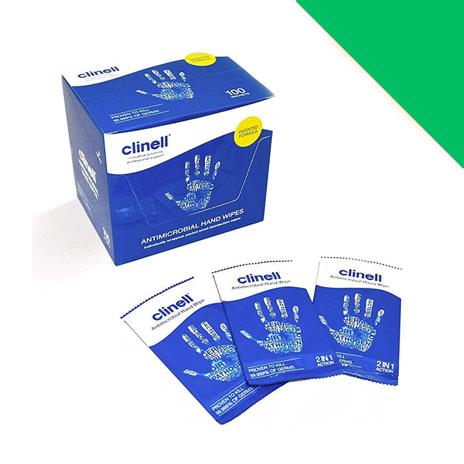 Clinell Antibacterial Hand Wipes - Box Of 100