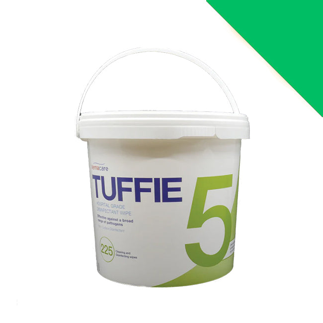 Tuffie 5 Universal Sanitising Wipes Bucket (225 Wipes)