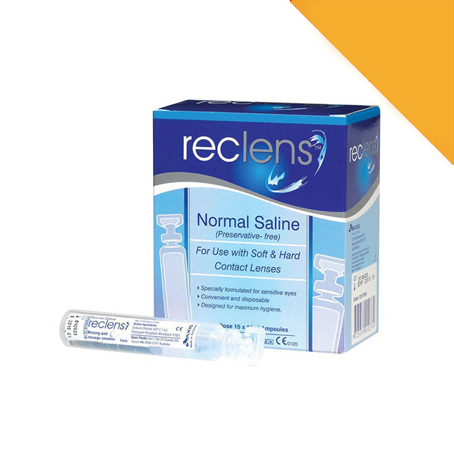 Reclens Saline Solution 15ml Ampoules - Box Of 50