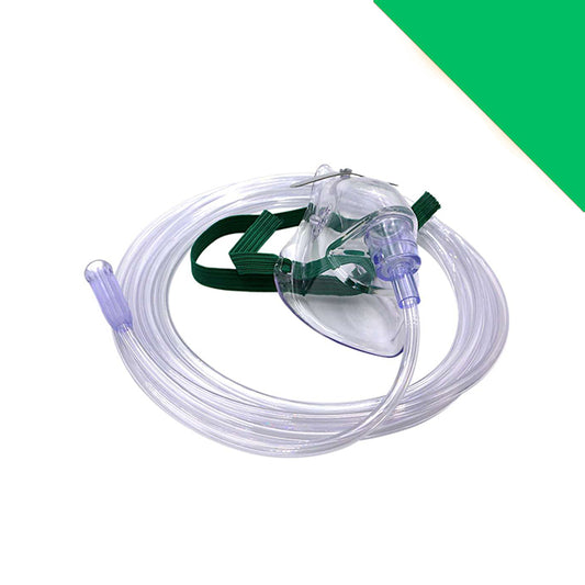 Adult Oxygen Mask With 2m Tubing - Box Of 30