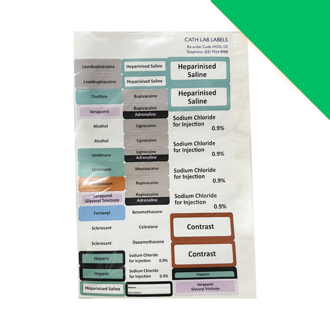 Cath Lab Drug Label Sheet (Sterile) - Box Of 100