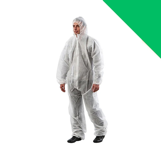 White Disposable Coveralls - Box Of 10