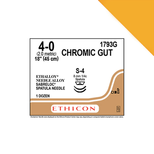 Suture: Chromic Gut (Undyed Absorbable Surgical) - Box Of 36