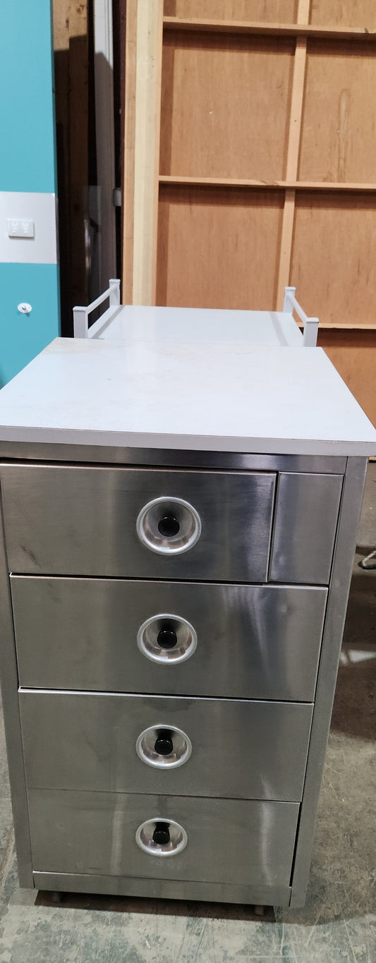 >> URGENT GIVEAWAY - Stainless Steel Bedside Cabinet / Drawers