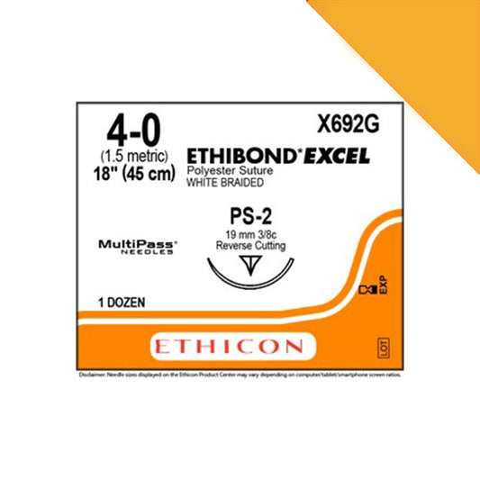 Suture: Ethibond Excel (Coated Braided Polyester) - Box Of 36