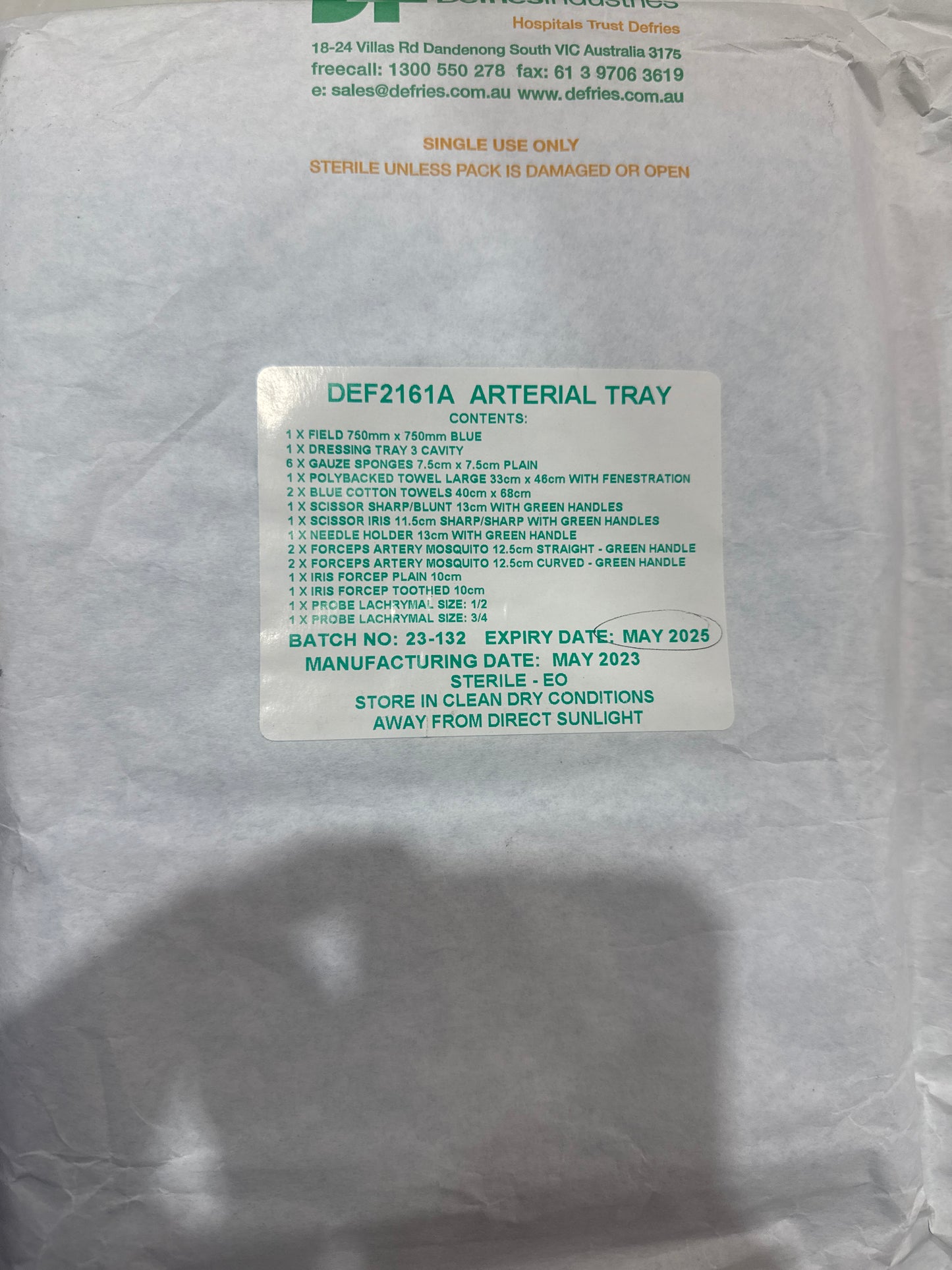 Procedure Packs, STERILE (Various Types)