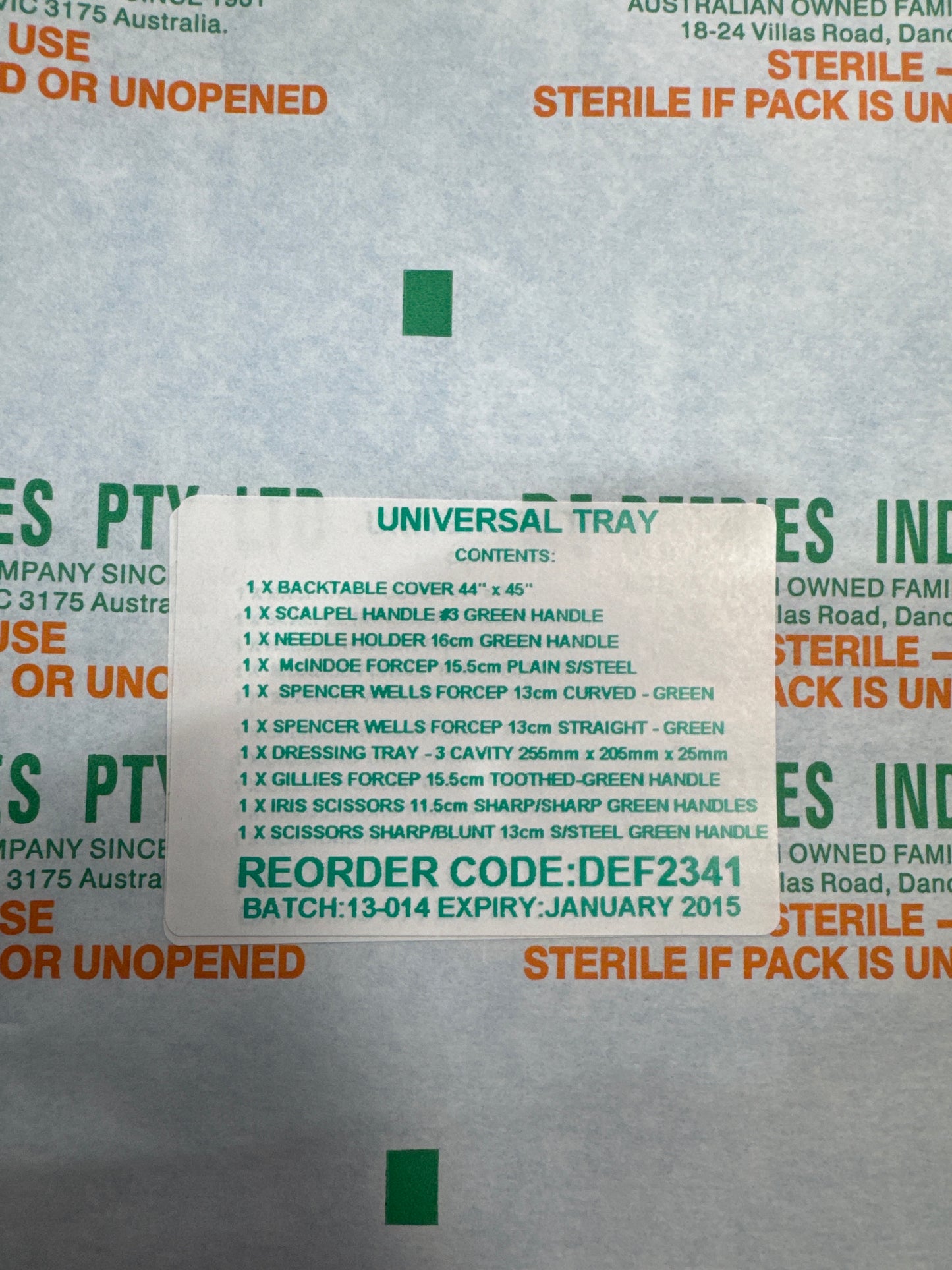 Universal Tray Packs