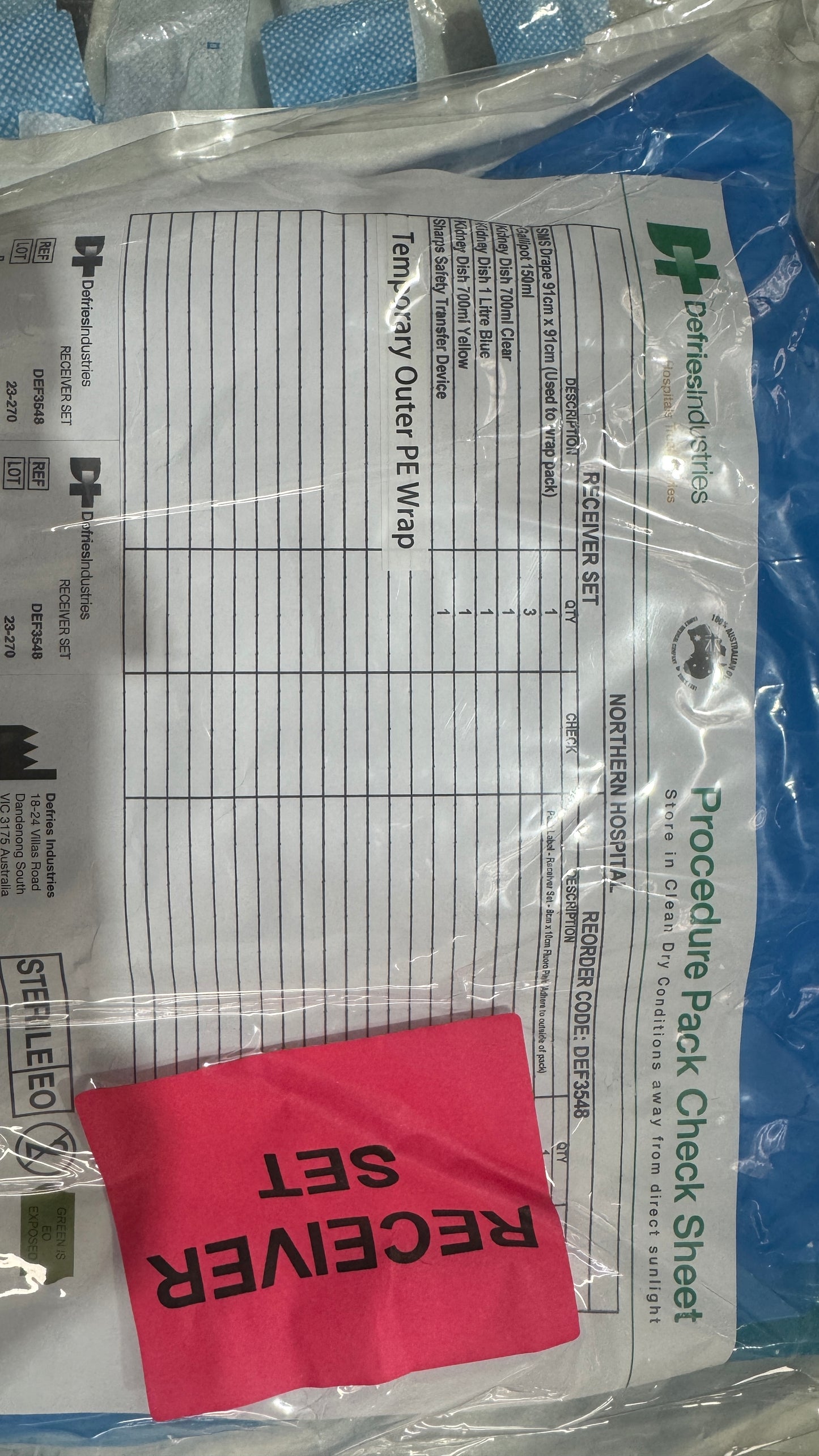 Procedure Packs, STERILE (Various Types)