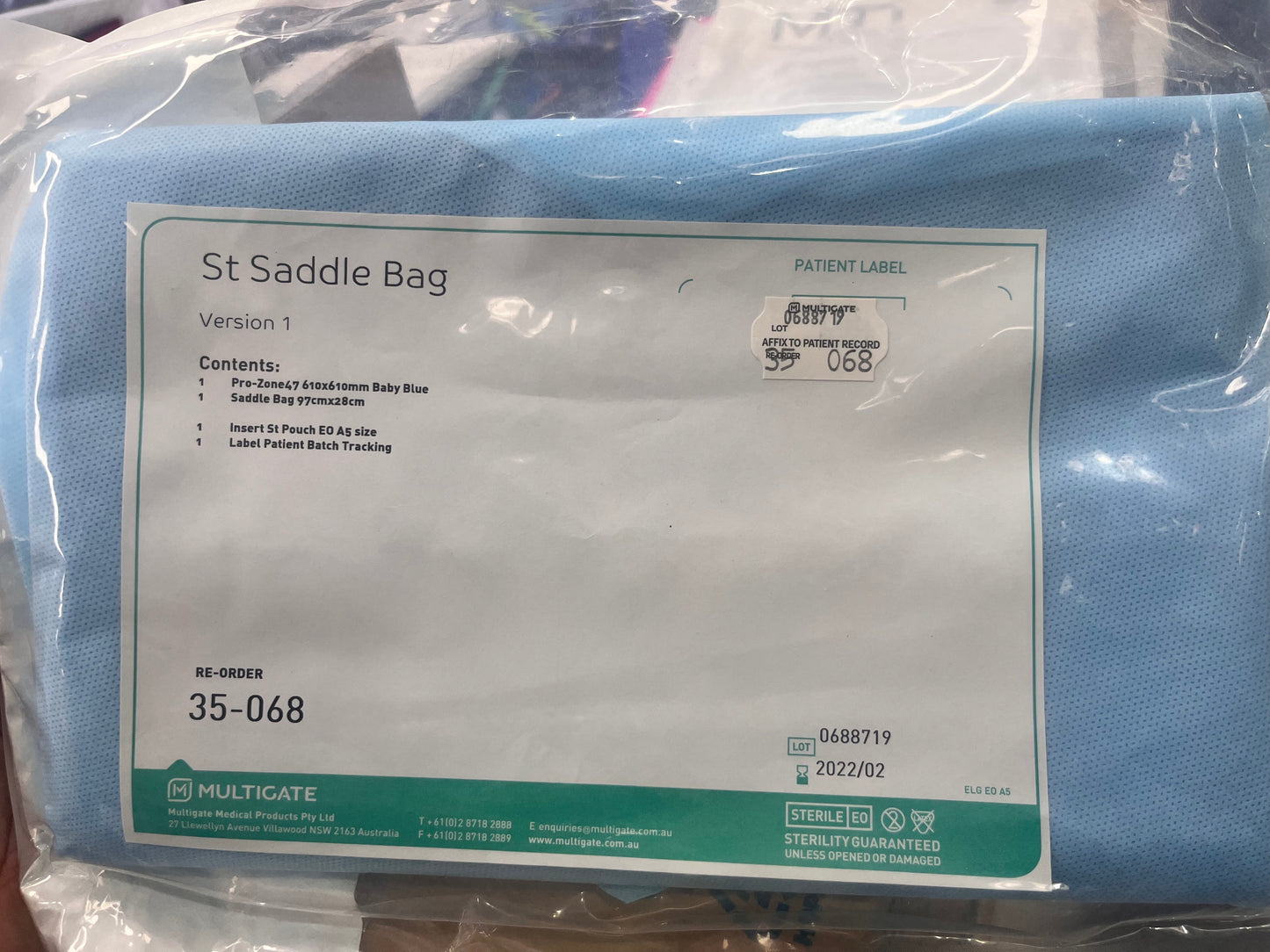 St Saddle Bag - Single Pack