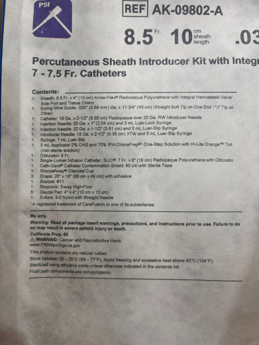 Percutaneous Sheath Introducer Kit - Single Pack