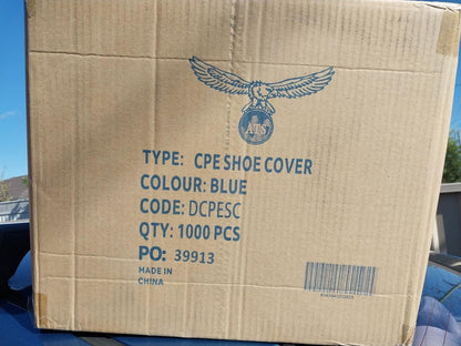 #12 boxes of sterile booties, 1000 per box