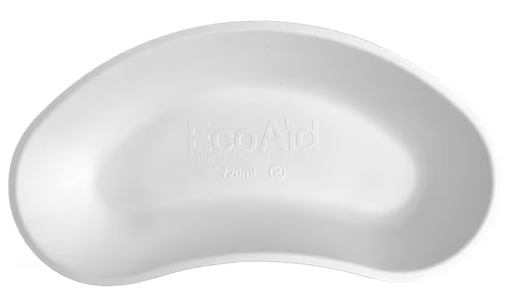 Ecoaid Biodegradable Sugarcane Disposable Kidney Dish 720ml Non-Sterile  - Pack of 70