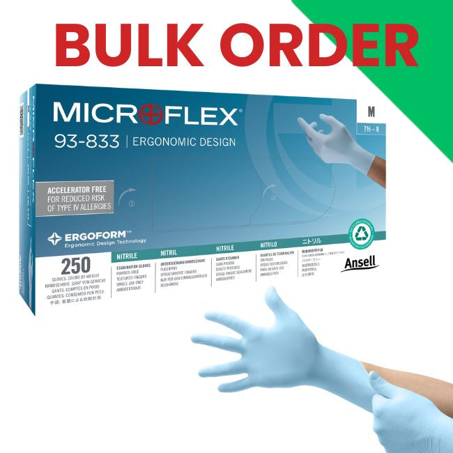 >>>  Bulk Order -  3113 Boxes of Microflex Gloves - VIC